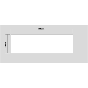 150 x 500 mm, 0.85 mm, Magnetfolie, weiss