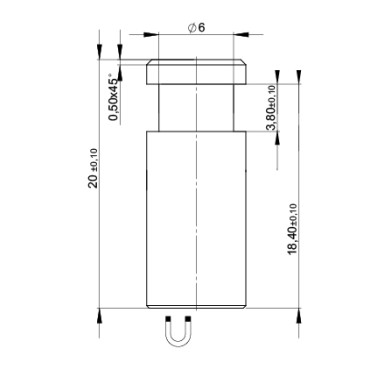Stabgreifer mit Einstich Ø 8.0 x 20.0 mm