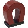 34 x 35 x 16 mm, Hufeisenmagnet, rot