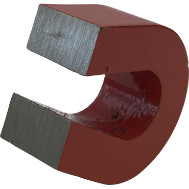 34 x 35 x 16 mm, Hufeisenmagnet, rot