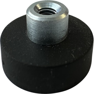 Ø 18-M4-GB, Gummierter Topfmagnet, mit Gewindebuchse