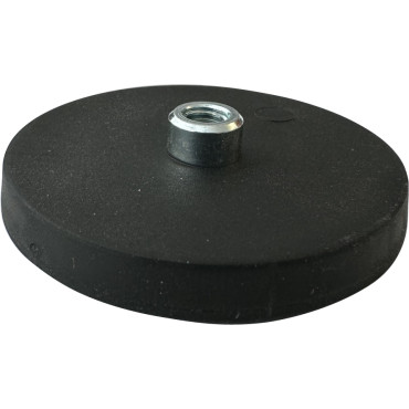 Ø 43-M4-GB, Gummierter Topfmagnet, mit Gewindebuchse