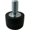 Gummierter Topfmagnet mit Aussengewinde ø 12 mm