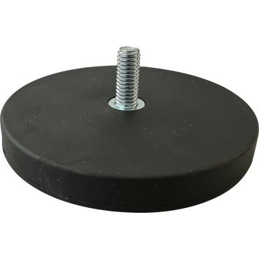 Gummierter Topfmagnet mit Aussengewinde ø 66 mm