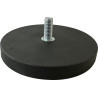 Gummierter Topfmagnet mit Aussengewinde ø 66 mm