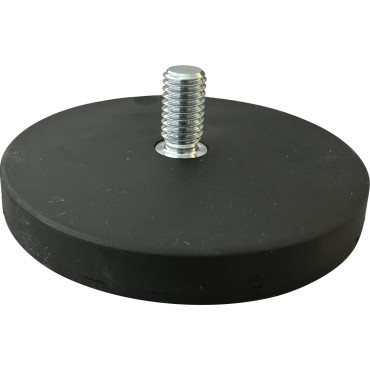 Gummierter Topfmagnet mit Aussengewinde ø 66 mm