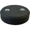 Ø 43-M4-2x IG,22, Gummierter Topfmagnet, mit Innengewinde