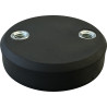 Ø 43-M5-2x IG,27, Gummierter Topfmagnet, mit Innengewinde