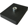 59x45-1xM5-IG, Gummierter Magnet, 1 x Innengewinde, 59 x 45 mm