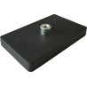 74x45-1xM5-IG, Gummierter Magnet, 1 x Innengewinde, 74 x 45 mm