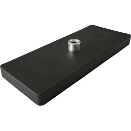 110x45-1xM6-IG, Gummierter Magnet, 1 x Innengewinde, 110 x 45 mm