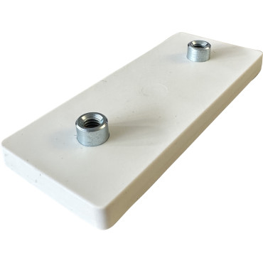 110x45-2xM6-IG, Gummierter Magnet, 2 x Innengewinde, 110 x 45 mm