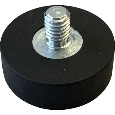 Gummierter Topfmagnet mit Aussengewinde ø 18 mm