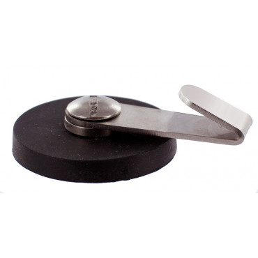 Hakenmagnet INOX mit Gummimagnet www.megamagnete.ch